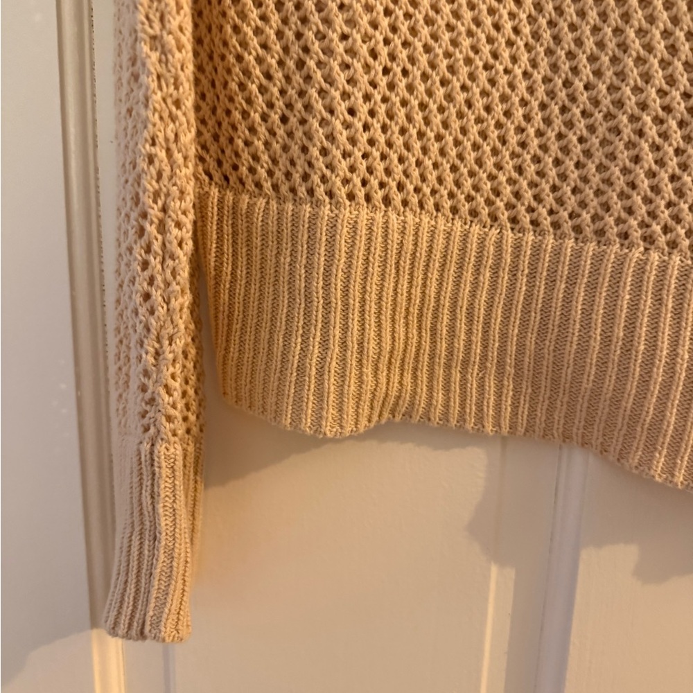 Like New Sanctuary Open-Knit Crochet Sweater, Tan, Sz M. Perfect Condition! - Picture 4 of 5